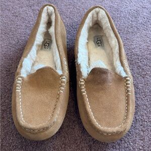 UGG Chestnut Suede Moccasins